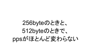 256byteのときと、
512byteのときで、
ppsがほとんど変わらない
 