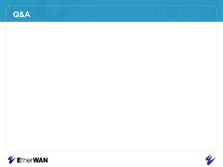 Aggregated bandwidth across the network can be controlled