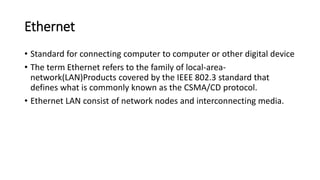 Basics of Ethernet | PPTX