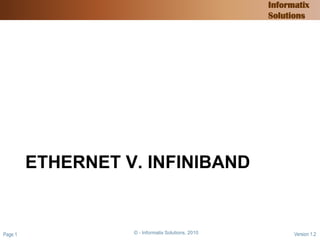 Ethernetv infiniband | PPT