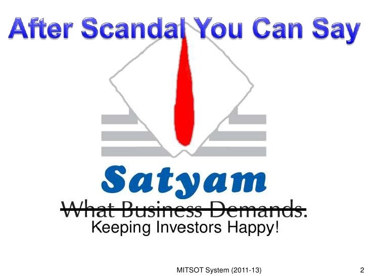 ppt on satyam scandal