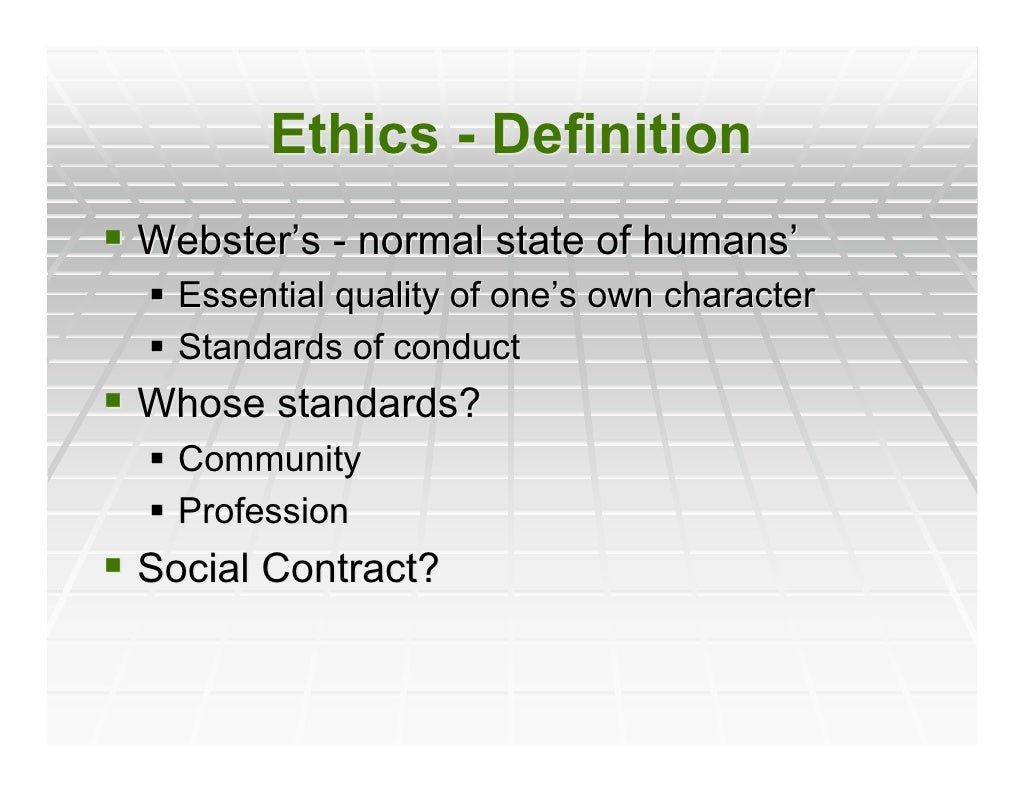 ethical definition essay