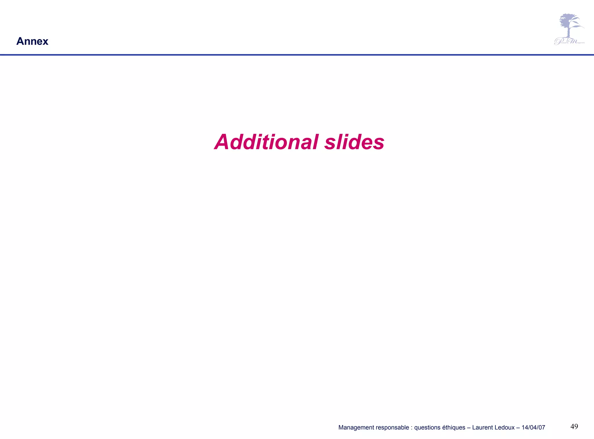 Annex Additional slides 