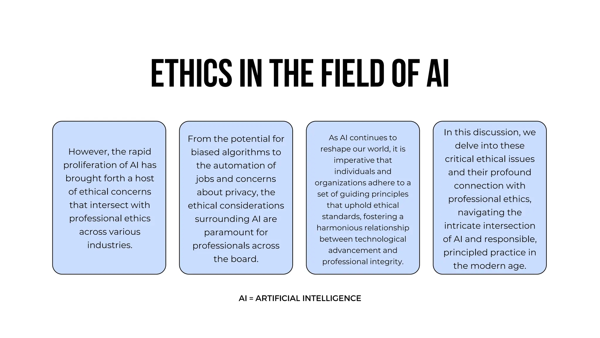 Ethical Artificial Intelligence Presentation PPT