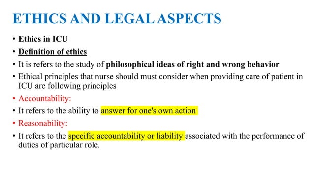 ETHICAL AND LEGAL ASPECT IN CRITICAL CARE UNIT.pptx | Healthcare ...