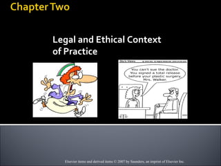 Legal and Ethical Context of Practice Elsevier items and derived items © 2007 by Saunders, an imprint of Elsevier Inc. 