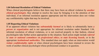 Ethical and legal issues in clinical psychology (according to ethics ...