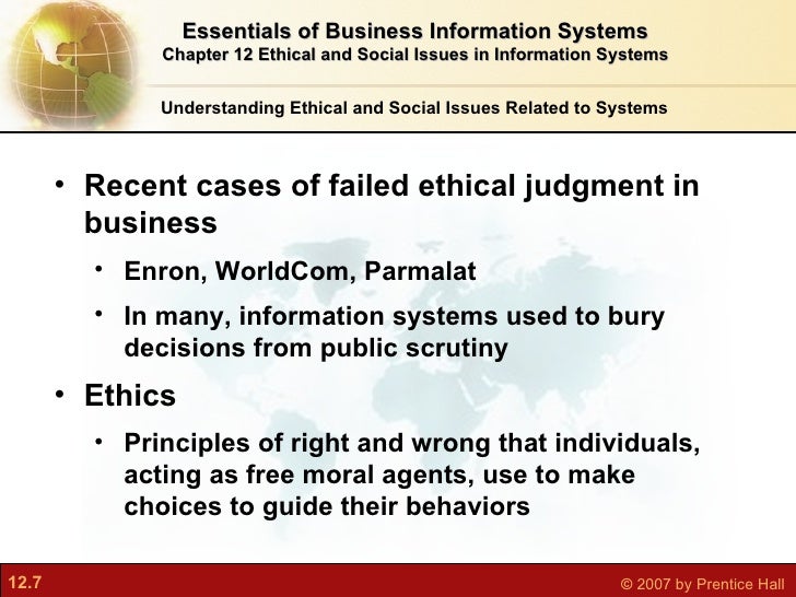 Ethical and Social Issues in Information Systems