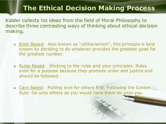 Kidder S Ethical Decision Making Checkpoints