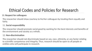 ETHICAL CODES AND POLICIES FOR RESEARCH.pptx
