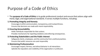 Comprehensive Guide to Ethical Codes and Standards in Professional and ...