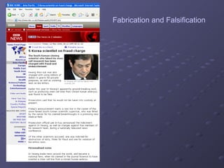 Fabrication and Falsification 
