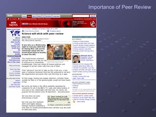 Importance of Peer Review  