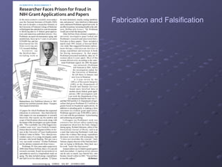 Fabrication and Falsification 