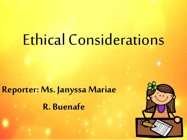 Dissertation ethical considerations
