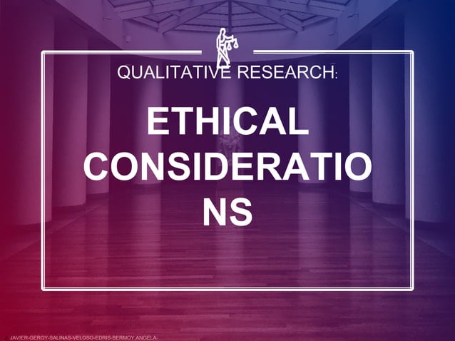 ethical considerations in qualitative research ppt