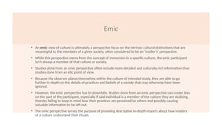 Emic Viewpoint Example Ethical Considerations in Qualitative Research (for graduate students).pptx