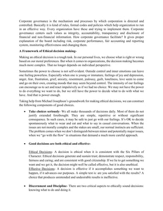 Ethical decision making in business | PDF
