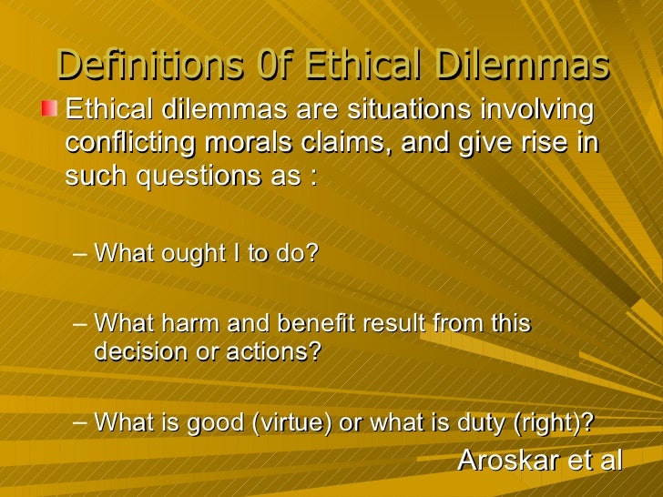 Ethical dilemmas presentation