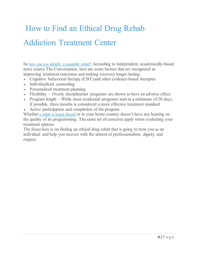 Ethical drug rehab What to Look for and What to Avoid