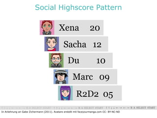 Social Highscore Pattern




In Anlehnung an Gabe Zichermann (2011). Avatare erstellt mit faceyourmanga.com CC: BY-NC-ND
 