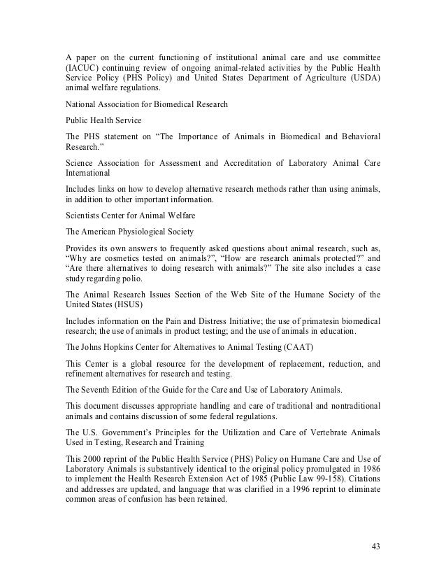 Alternatives to animal testing essay