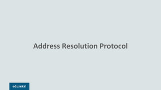 Address Resolution Protocol
 