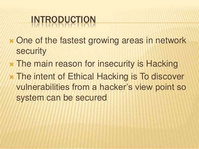 Ethical Hacking History Ethical Hacking History