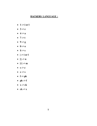 HACKERS LANGUAGE :
 1 -> i or l
 3 -> e
 4 -> a
 7 -> t
 9 -> g
 0 -> o
 $ -> s
 | -> i or l
 || -> n
 |/| -> m
 s -> z
 z -> s
 f -> ph
 ph -> f
 x -> ck
 ck -> x
7
 