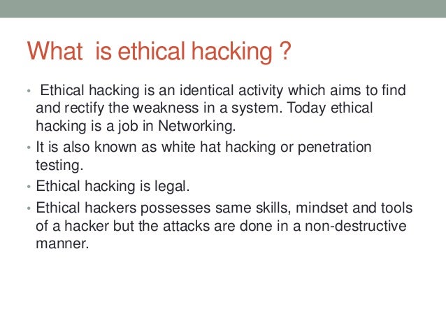 what is ethical hacking