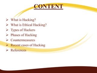 Ethical hacking | PPTX