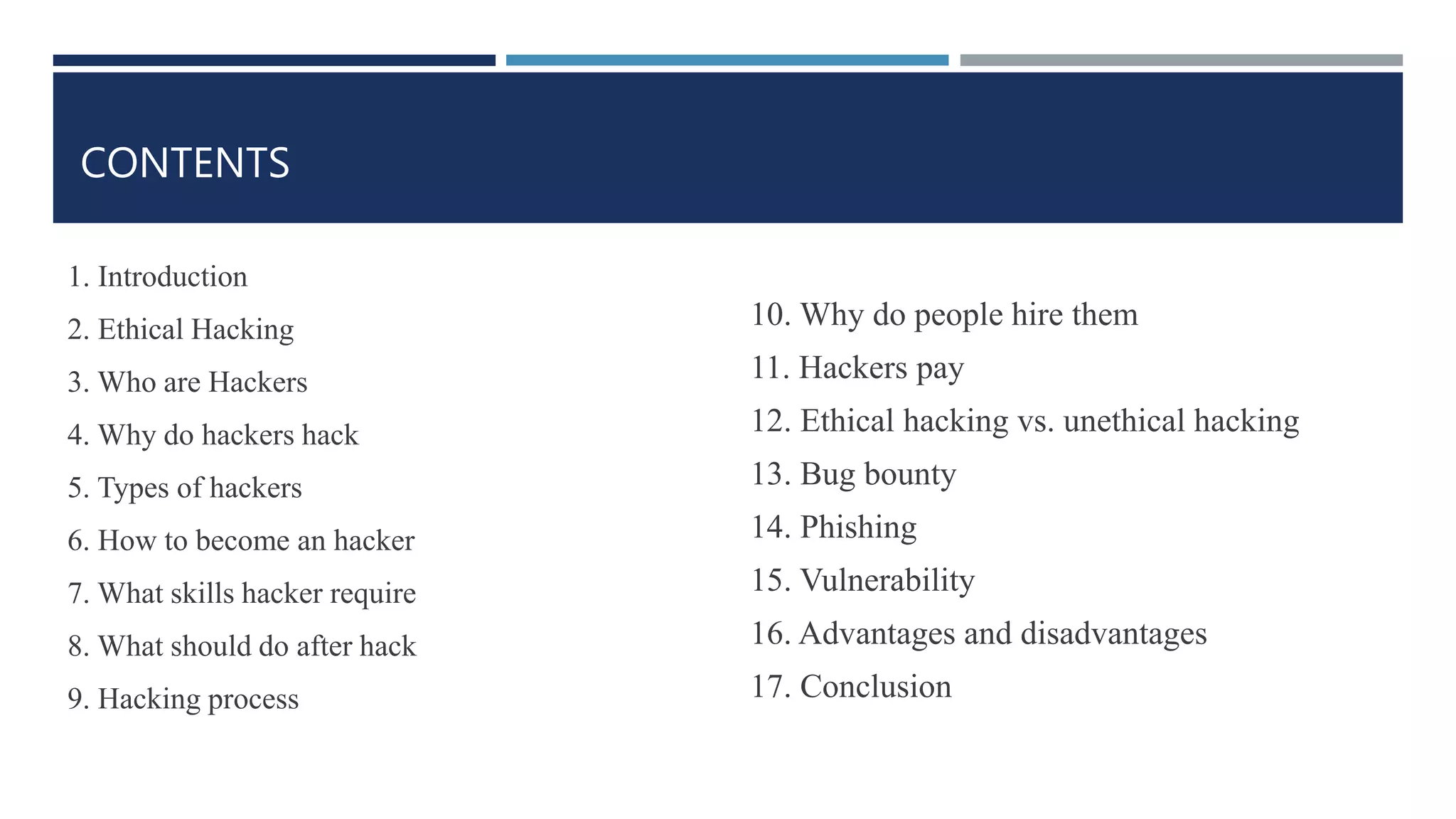 Hacking In Computer Science Ethical hacking | PPTX