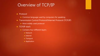 Ethical hacking Chapter 2 - TCP/IP - Eric Vanderburg | PPT