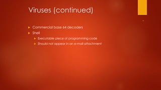 Ethical hacking Chapter 3 - Network and Computer Attacks - Eric ...