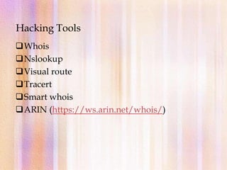 Menemukan port yang terbuka dan dapat diakses.