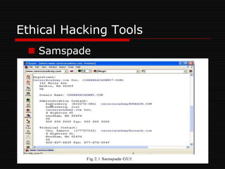Ethical Hacking Tools
  Samspade
 