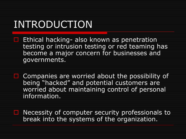 Ethical hacking a licence to hack | PPT