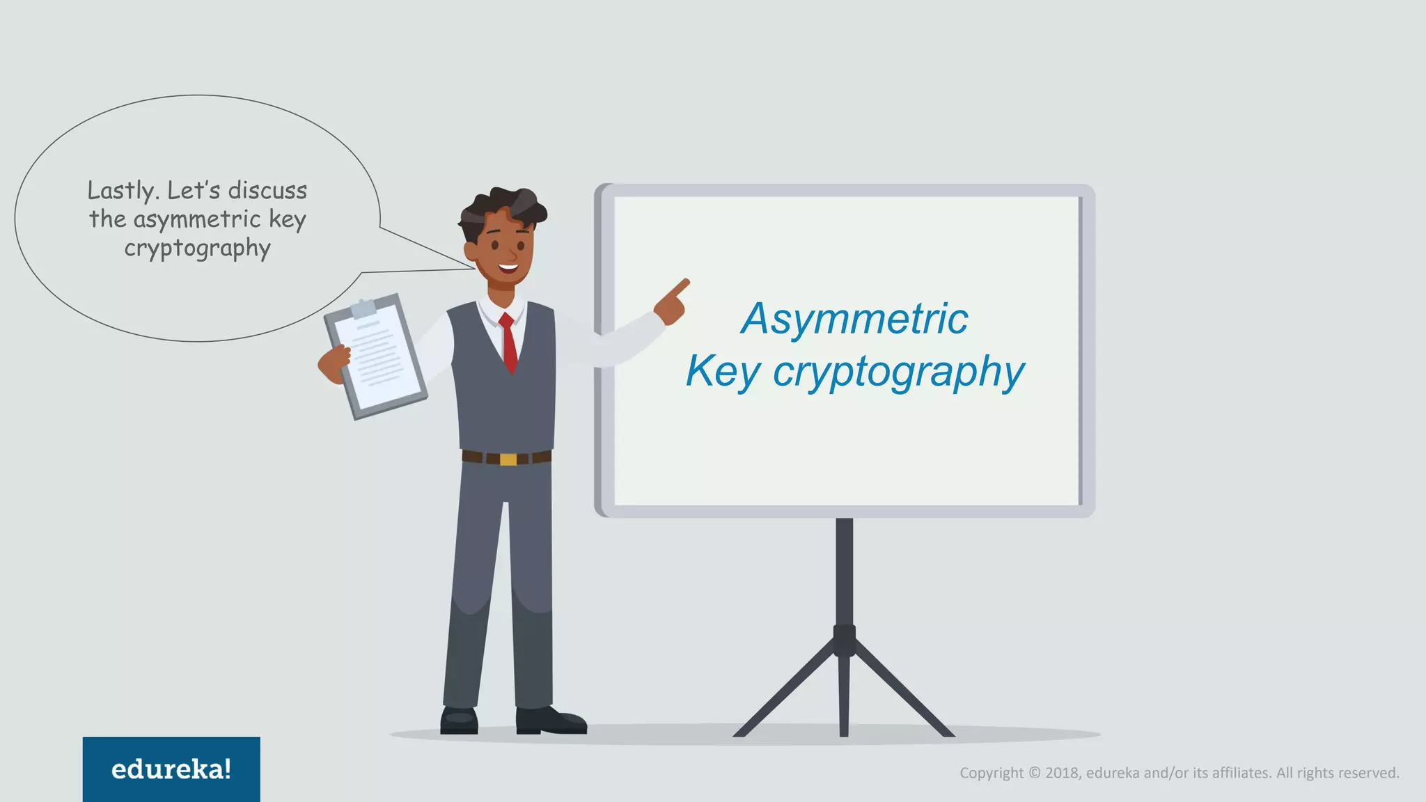Copyright © 2018, edureka and/or its affiliates. All rights reserved.
Asymmetric
Key cryptography
Lastly. Let’s discuss
the asymmetric key
cryptography
 