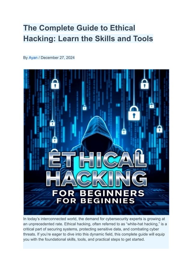 Master Ethical Hacking Basics Like a Pro | PDF