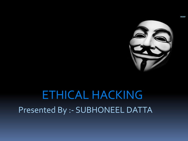 Ethical Hacking Overview | PPT