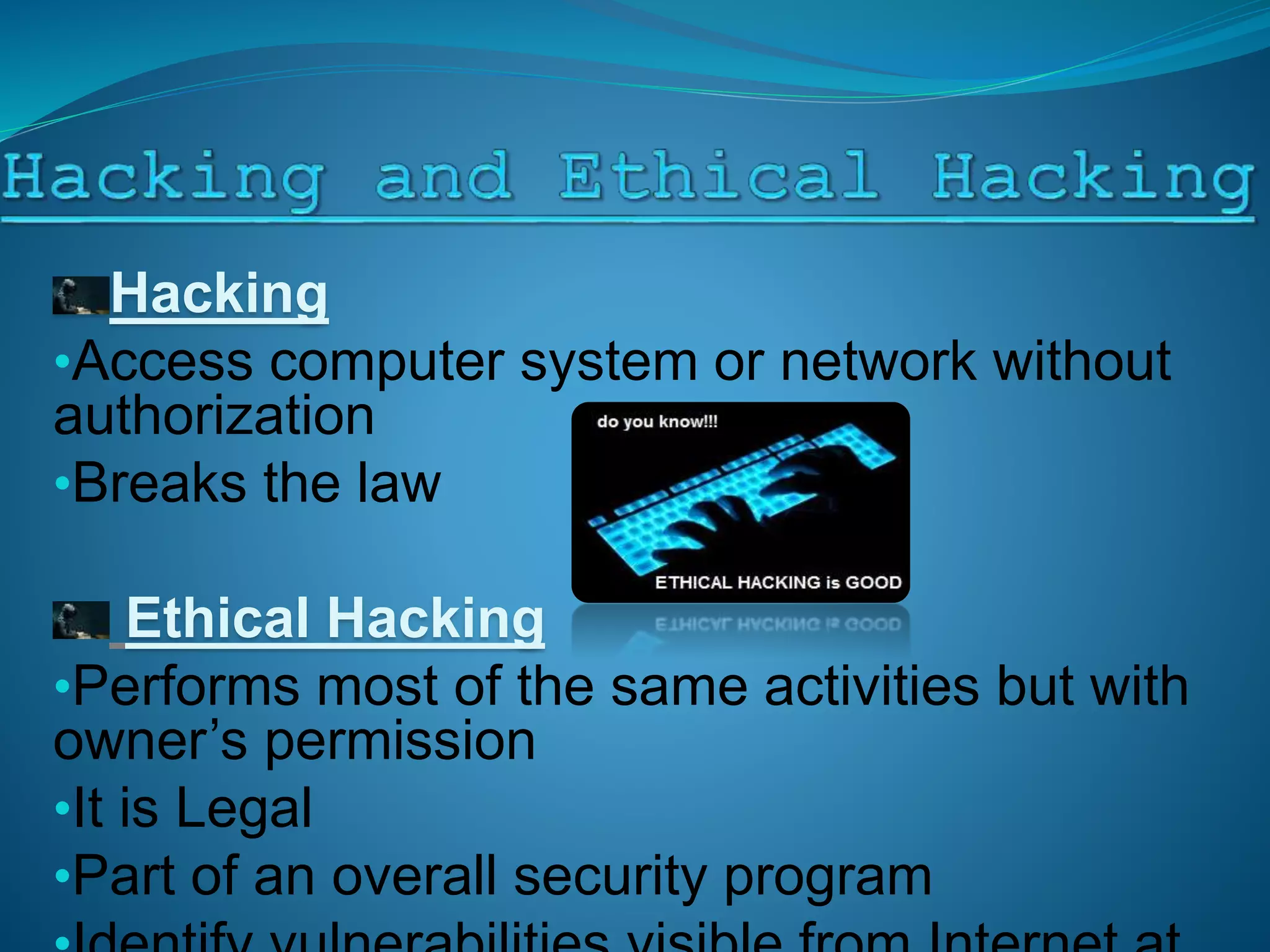 Ethical hacking presentation | PPT