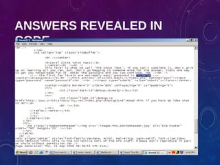 ANSWERS REVEALED IN
CODE
 