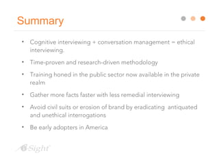 Ethical Investigation Interviews: The PEACE Model | PPT