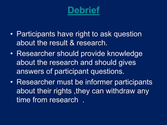 Ethical Issues In Psychological Research PPT