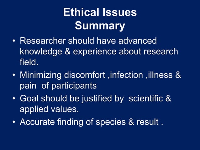 Ethical Issues In Psychological Research PPT