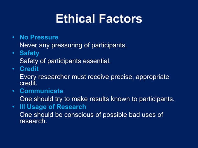Ethical Issues In Psychological Research PPT