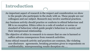 Ethical Issues in Business Research | PPTX | Business | Business and ...