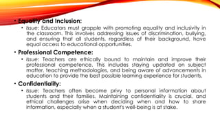 Ethical Issues concerning teaching profession.pptx