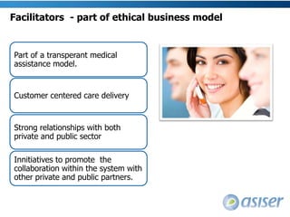 Asiser - foreign patients’ medical facilitatorPage 11TRACEABILITY &COST CONTROL