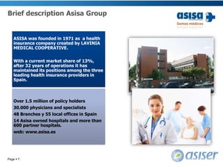 Brief description Asisa GroupPage 7